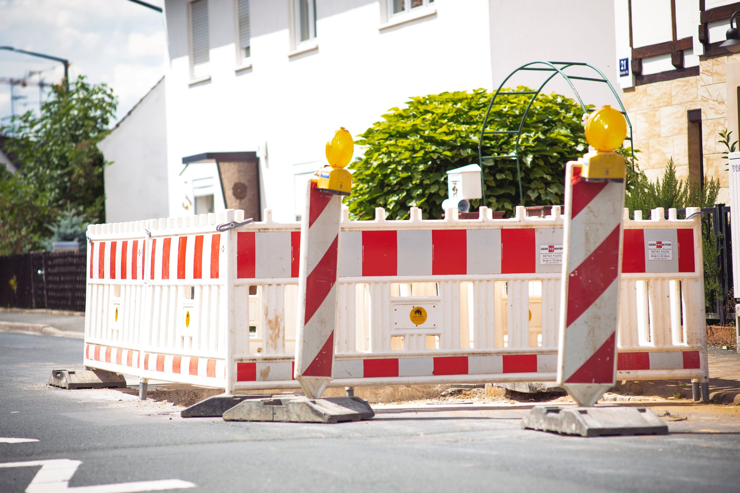 Straßenbaustelle